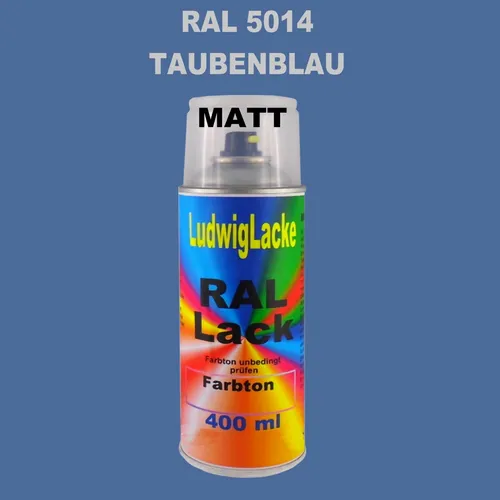 Taubenblau Spraydose  MATT 400ml RAL 5014 für Metall Holz Glas