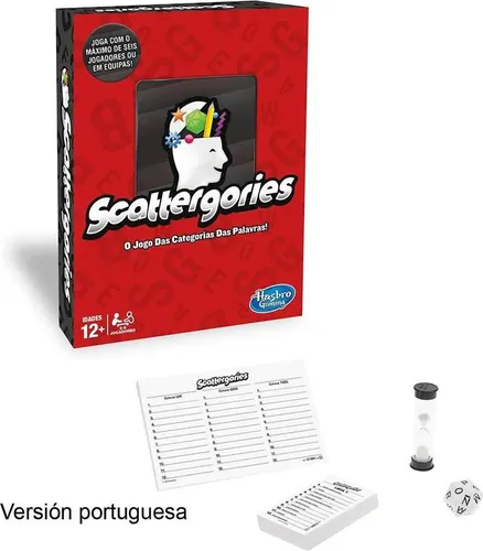Hasbro Scattergories Brettspiel Portugiesisch Durchsichtig Durchsichtig One Size