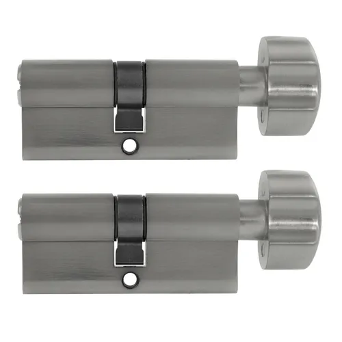 2x Knaufzylinder 70mm 35/35 +10 Schlüssel Zylinder Schloss Gleichschließend