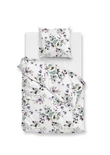 Zo!Home Flanell Bettwäsche 135x200 cm Celia White - Bettwäsche-Set aus 100% Baumwolle, mollig warm und pflegeleicht. Ideal für gemütliche Nächte, waschbar bis 60°C und trocknergeeignet.