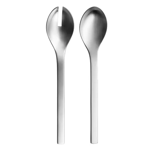 PURESIGNS Salatbesteck 25 cm ONE Extra mattiert - Edelstahl Salatbesteck, 2-teilig, elegant mattiert für stilvolles Servieren von Salaten und Beilagen.