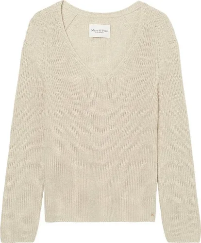 Marc O'Polo Damen Strickpullover aus Bio-Baumwolle - Pullover für Damen, eleganter V-Ausschnitt und aus 100% Bio-Baumwolle für nachhaltigen Tragekomfort – vielseitig kombinierbar für jeden Anlass.