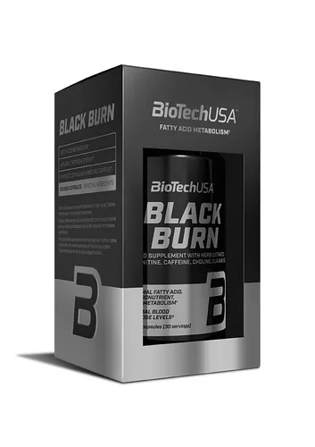 Biotech USA Black Burn 90 Kapseln - Diätergänzungsmittel zur effektiven Unterstützung beim Fettabbau mit L-Carnitin und Koffein für mehr Energie beim Training.