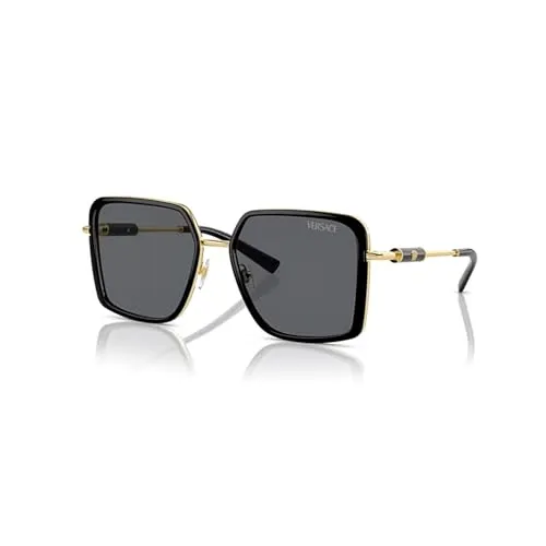 Versace VE2261 Damen-Sonnenbrille - Elegantes Design mit quadratischem Metall-Gestell - Sonnenbrillen für Damen, stilvoll mit quadratischem Design und robustem Metall-Gestell für höchsten Tragekomfort.