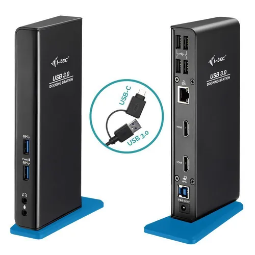 i-tec USB 3.0 USB-C Dual Docking Station - 2x HDMI Full HD+, 4x USB 2.0, Gigabit Ethernet, perfekte Lösung für produktives Arbeiten mit mehreren Bildschirmen