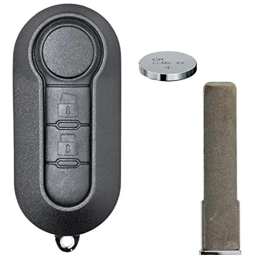 Klapp Schlüssel Gehäuse Funkschlüssel Fernbedienung Autoschlüssel 2 Tasten Rohling + Batterie ab 2006 für FIAT/Iveco