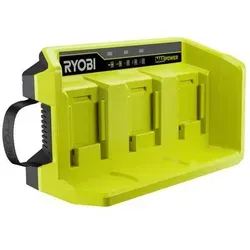 Ryobi MAX POWER 3-fach Ladegerät RY36C3PA - 36 V, 4 A Ladestrom für effizientes und schnelles Laden aller Ryobi 36 V Akkus