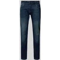 Tom Tailor Tapered Jeans, Clean Bleached Blue Denim, 28/32 - Jeans im Five-Pocket-Style mit Superflex Baumwolle-Elasthan-Mischung für optimalen Tragekomfort. Ideal für lässige Outfits und vielseitig kombinierbar.