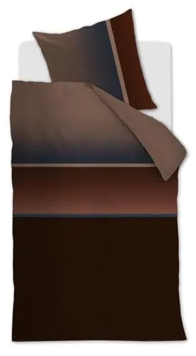 Beddinghouse Mako-Satin-Bettwäsche-Garnitur Kian in Rot, 135 x 200 cm - Bettwäsche-Sets mit modernem, farbenfrohem Druck aus reiner Baumwolle, atmungsaktiv und feuchtigkeitsregulierend. Einfaches Beziehen dank Reißverschluss.