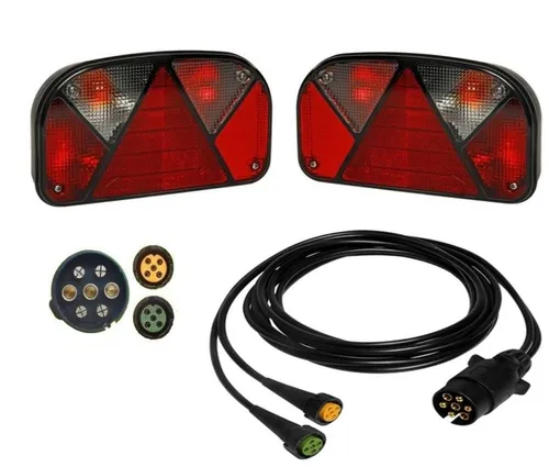 Aspöck Multipoint 2 - 7-poliges Leuchten Set mit 3,5 m Kabel - Praktisches 7-poliges Leuchten Set für Anhänger, inklusive 3,5 m Hauptkabel. Ideal für zuverlässige Kfz-Beleuchtung und einfache Montage.