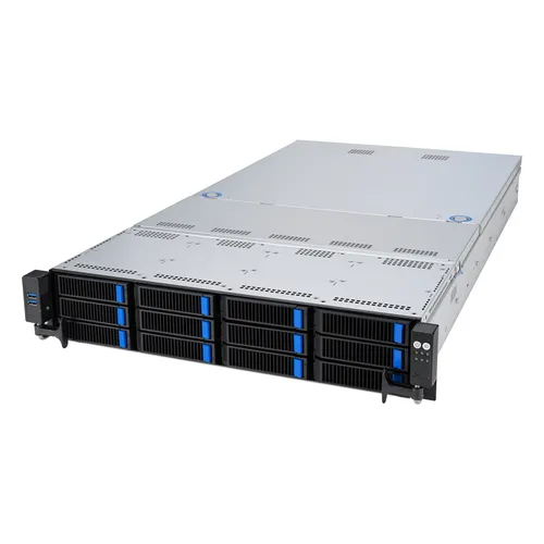 ASUS RS521A-E12-RS12U Server - High-Performance Server Computer mit 12 NVMe Slots und 1.6kW Netzteil, ideal für anspruchsvolle Anwendungen und Datenverarbeitung.