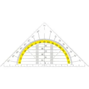 TSI Geodreieck 46318, 16 cm Hypotenuse, mit Griff