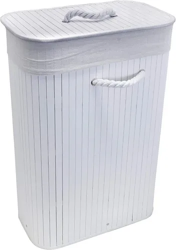 Euroshowers GmbH Faltbare Wäschetruhe 75 L - Faltbare Wäschetruhe in Weiß mit 75 L Volumen, ideal für platzsparendes Aufbewahren von Wäsche.