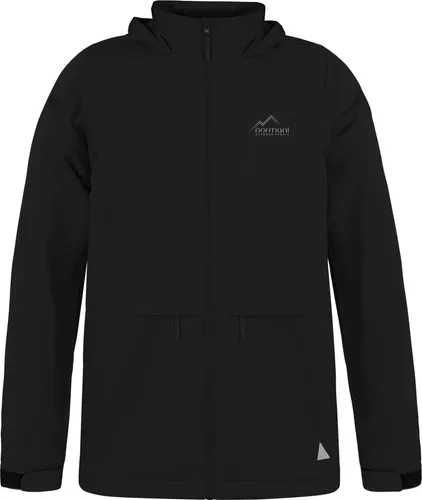 normani Regenjacke Kinder – Wasserdichte Jacke mit Reflektoren für Jungen und Mädchen - Ungefütterte, atmungsaktive Kinderjacke in Schwarz mit verstellbarer Kapuze. Ideal für Outdoor-Aktivitäten, schützt vor Wind und Wetter. Perfekt für aktive Kinder.