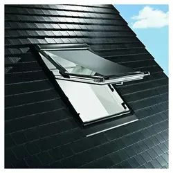 Original Roto Außenrollo Screen ZAR - Sonnenschutz und Hitzeschutz für Roto Dachfenster R6 R8 065 cm, manuelle Bedienung bei offenem Fenster möglich