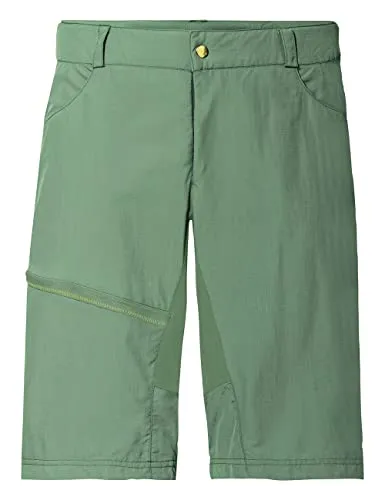 VAUDE Herren Mens Tamaro II Shorts - Willow Green, M EU - Radhosen mit maximaler Bewegungsfreiheit, atmungsaktivem, schnelltrocknendem Stoff und herausnehmbarer Innenhose für höchsten Komfort bei langen Radtouren.