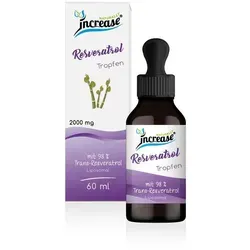 increase NATURALLY Liposomales Resveratrol 2000mg - 60 ml Tropfen - Hochdosierte Resveratrol-Tropfen mit 2000 mg pro Tagesdosis. Ideal zur Unterstützung der täglichen Ernährung. Enthält hochwertige pflanzliche Rohstoffe und ist vielseitig verwendbar.