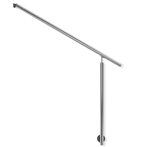 DOLLE Geländer Edelstahl für Hauseingang – 150 cm, 1 Pfosten