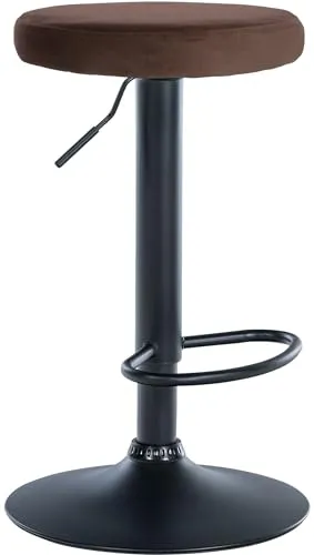 CLP Barhocker Ponte Samt-Bezug - Höhenverstellbar und stilvoll - Barhocker & Bartische: Der elegante Ponte mit Samt-Bezug bietet höchsten Komfort und ist höhenverstellbar, perfekt für jede Umgebung.