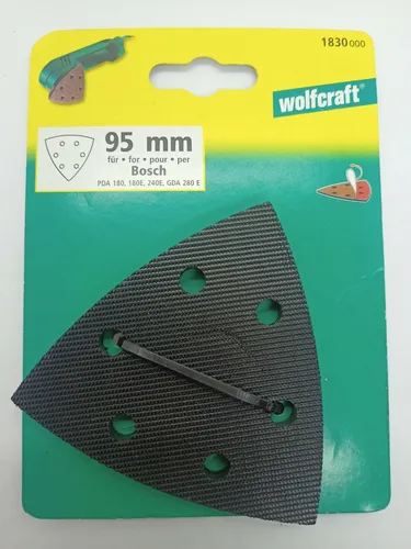 Wolfcraft Schleifplatten Haft-Schleifplatten Eckmaß 95 mm