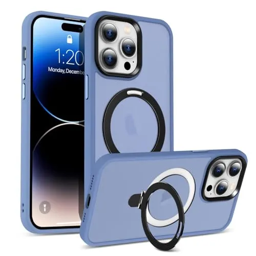 CoolGadget Magnet Hülle für iPhone 14 Pro Skin Hülle für MagSafe, ultradünne Magnet Case mit Soft-Grip, kompatibel mit iPhone 14 Pro (6,1 Zoll), Blau