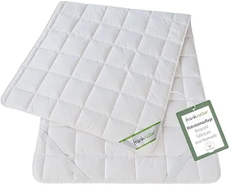 franknatur Unterbett 180x200 Baumwolle Matratzenauflage atmungsaktive Bettauflage waschbar