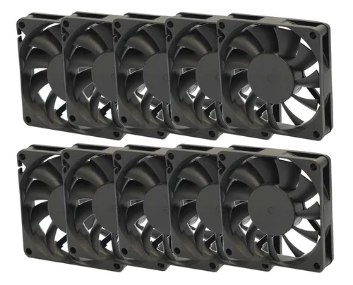 Rhombutech® Flüsterleiser Lüfter,70x70x15mm DC12V 0.2A, 3Pin Anschl. (SET 10x)