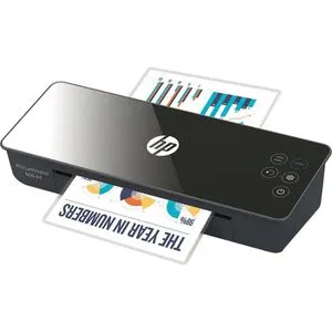 HP Laminiergerät Pro Laminator 600 - Laminator für A4, Heiß- und Kaltlaminierung, mit schneller Aufwärmzeit von 60 Sekunden und energiesparendem Standby-Modus. Inklusive Folien-Starter-Set für sofortigen Einsatz.