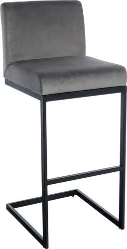 Deluke Barhocker Grau – Eleganter Samtbezug für Bar & Esszimmer