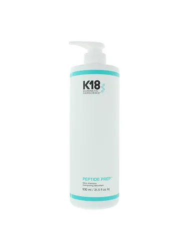 K18 Peptide Prep Detox Shampoo 930 ml - Tiefenreinigung für alle Haartypen - Anti-Aging-Cremes und farbsicheres Shampoo mit K18PEPTIDE™ für tiefenwirksame Reinigung. Entfernt sanft Ablagerungen und bereitet das Haar auf weitere Behandlungen vor.