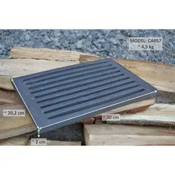 SEZAM Ofenrost 30 x 20 cm aus Gusseisen - Hochwertiger Gusseisenrost für Kaminöfen und Holzgeräte, ideal für eine optimale Luftzirkulation und gleichmäßige Wärmeverteilung.