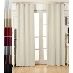 Vorhang Blickdicht Gardinen mit Kräuselband für Schiene, Leichter & weicher Verdunklungsvorhang wärmeisolierend, Thermovorhang Kälteschutz für