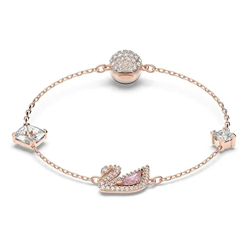 Swarovski Swan Armband, Rosa mit Roségold-Legierung von Swarovski
