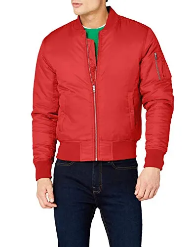 Urban Classics Herren Jacke, Polyester, Rot (Fire Red 697), S