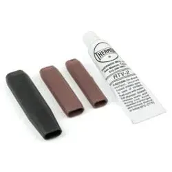 Devi 98-300872 Endabschluß-Set - Heizband-Endabschluss für sichere Anschlüsse, bestehend aus 2 Endkappen und Dichtmasse, ideal für Anwendungen bis 100°C, Schutzart IP 68, entspricht höchsten Sicherheitsstandards.