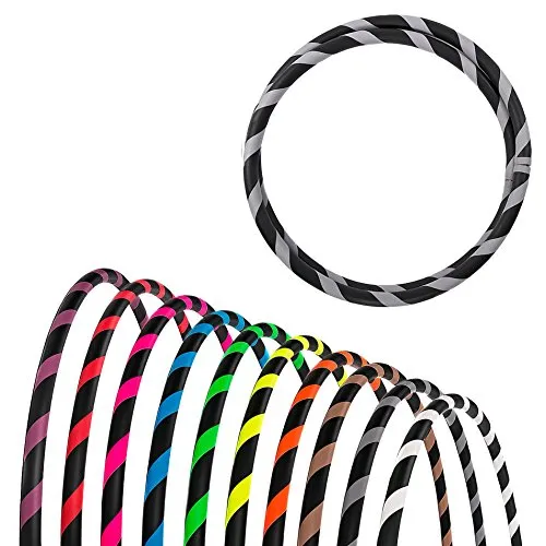 Faltbarer Anfänger Hula Hoop Reifen, Ø105cm, GRAU - Bauchtrainer & Rückentrainer – ideal für Dance Hooping, faltbar für einfachen Transport und aus hochwertiger deutscher Handarbeit gefertigt.