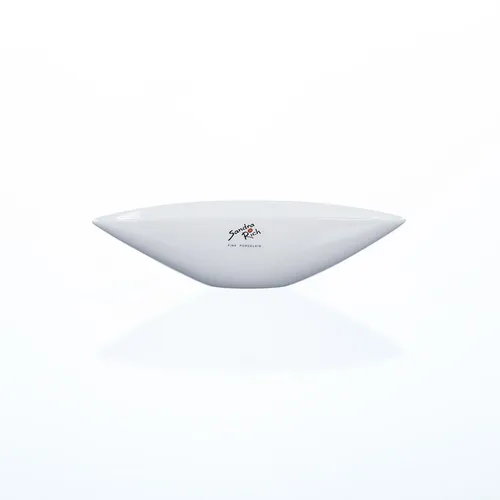 Porzellan Teller, Schale ELONGATE oval L. 22cm weiß länglich Sandra Rich