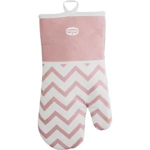 Dr.Oetker Ofenhandschuh Retro Design, 4633, grau, rosa, bis 250°C hitzebeständig, aus Baumwolle