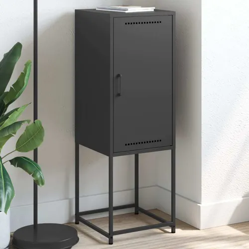 vidaXL Highboard Schwarz 36x39x107 cm Stahl von vidaXL