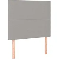 vidaXL Kopfteile 2 Stk. Hellgrau 80x5x78/88 cm Stoff