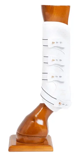 Back on Track Weiß L Royal Arbeitsgamaschen Hinterbein - Gamaschen für optimalen Beinschutz, Farbe: Weiß, Größe: L, ideal für den Einsatz im Training und Wettkampf.