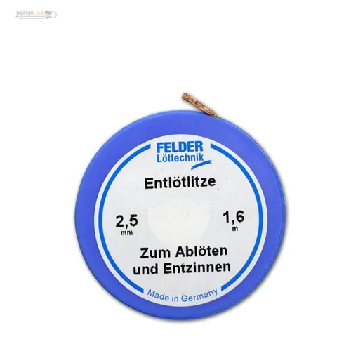 1,6m FELDER Entlötlitze 2,5mm breit SAUGLITZE Litze zum entlöten