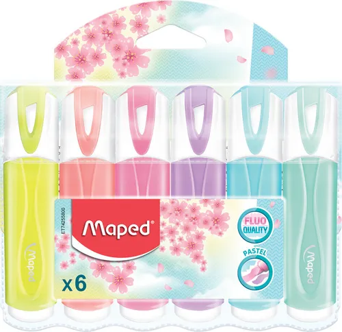 Maped Textmarker FLUO'PEPS Classic PASTEL 6er Etui