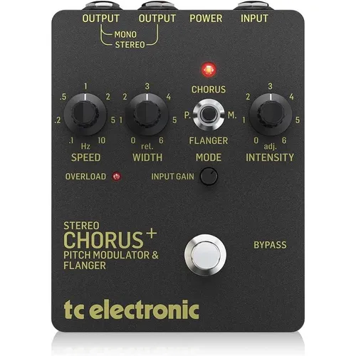 TC Electronic SCF GOLD Chorus Effektpedal - Chorus-Effektpedal mit einzigartiger Klangqualität, ideal für Gitarristen, die ihren Sound verfeinern möchten.