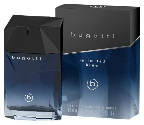 bugatti Parfüm Herren „unlimited blue“ 100 ml - Aromatisch-aquatisches Herren Eau de Toilette mit frischen Noten von Zitrone und Wassermelone. Ideal für jede Gelegenheit, verleiht Stil und Präsenz.