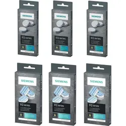 SIEMENS TZ80001 + TZ80002 Reinigungstabletten & Entkalkungstabletten für EQ Series - Effektives 2-in-1 Set mit 30 Reinigungstabletten und 9 Entkalkungstabletten. Sorgt für optimale Pflege und längere Lebensdauer Ihrer Kaffeevollautomaten.