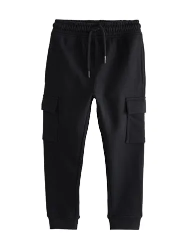 NEXT Jungen Schmale Passform Slim Fit Cargo-Jogginghose Schwarz 158
