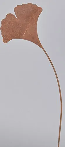 Garten-Stecker Deko-Stecker Gingko Blatt Metall rost