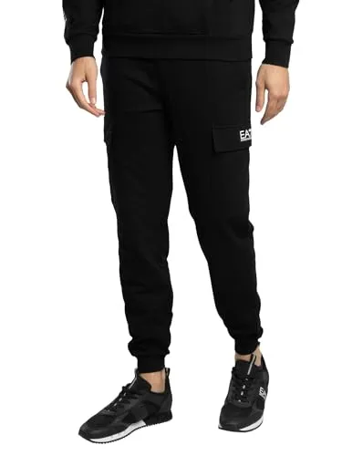 EA7 Herren Jogginghose Mit Logo In Normaler Passform, Black, S
