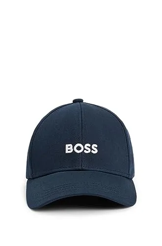 BOSS Herren Basecap Zed - Blau - Stylische Baseball Cap aus hochwertiger Baumwolle mit gebogenem Schirm, verstellbar für optimalen Tragekomfort und aufgesticktem Logo.